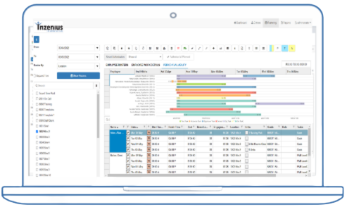 employee rostering system example display on desktop