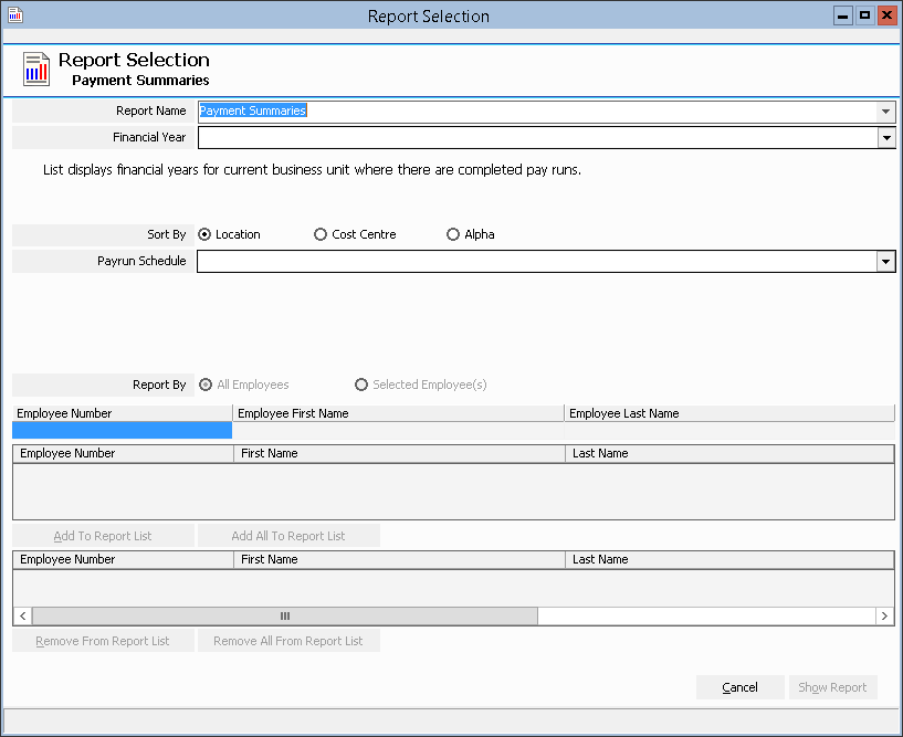 Figure #93: Inzenius Standard Reports Payment Summaries